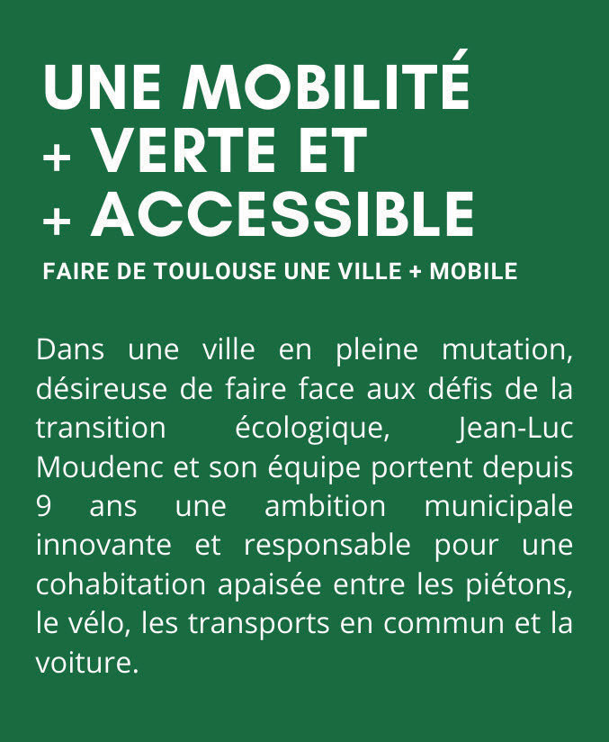Une mobilité + verte et + accessible - Faire de toulouse unde ville + mobilité