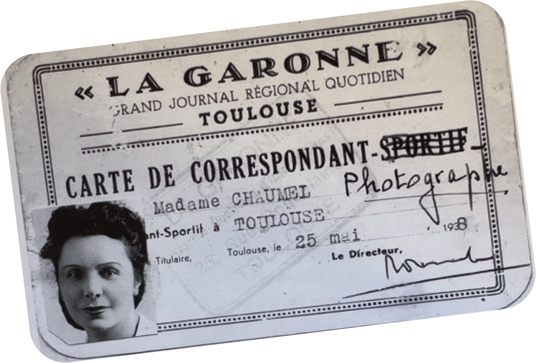 Carte de correspondant de Madame Chaumel, photographe, datant du 25 mai 1938.