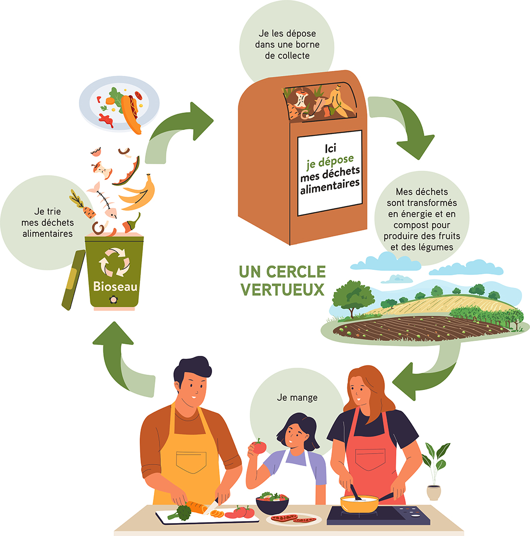 Description de l'infographie Un cercle vertueux ci-après